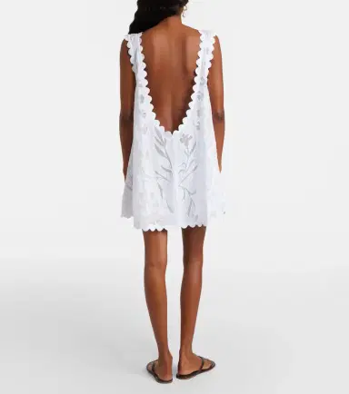 JULIET DUNN Embroidered scalloped cotton minidress | Thumbnail 4 JULIET DUNN Embroidered scalloped cotton minidress | Thumbnail 4
