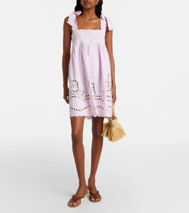 JULIET DUNN Broderie anglaise cotton minidress | Thumbnail 3 JULIET DUNN Broderie anglaise cotton minidress | Thumbnail 3