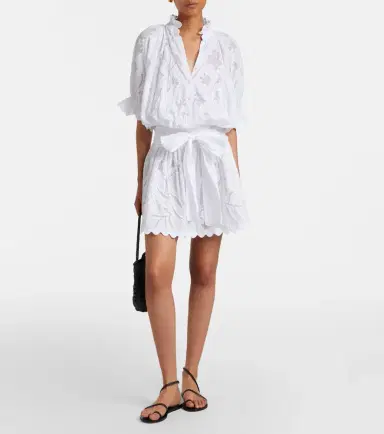 JULIET DUNN Embroidered cotton minidress | Thumbnail 4