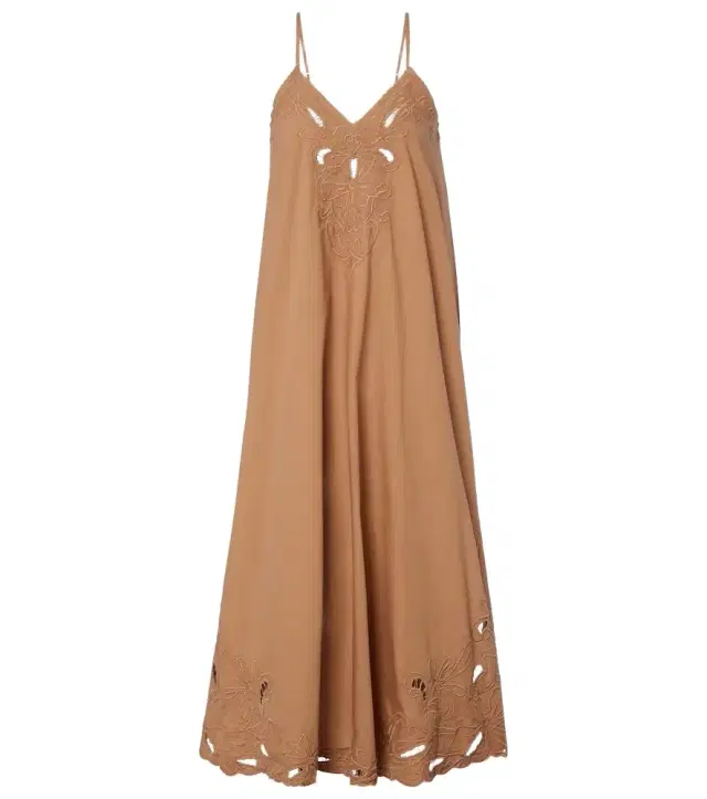Broderie anglaise cotton slip dress