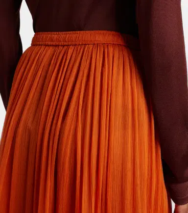 Saint Laurent Ruffled sheer silk maxi skirt | Thumbnail 2