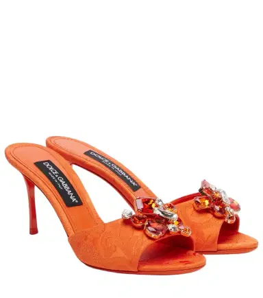 Dolce & Gabbana Embellished brocade mules | Thumbnail 1