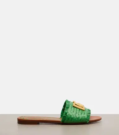 Dolce & Gabbana DG fringed raffia-effect slides | Thumbnail 2 Dolce & Gabbana DG fringed raffia-effect slides | Thumbnail 2