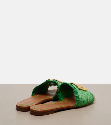 Dolce & Gabbana DG fringed raffia-effect slides | Thumbnail 4 Dolce & Gabbana DG fringed raffia-effect slides | Thumbnail 4