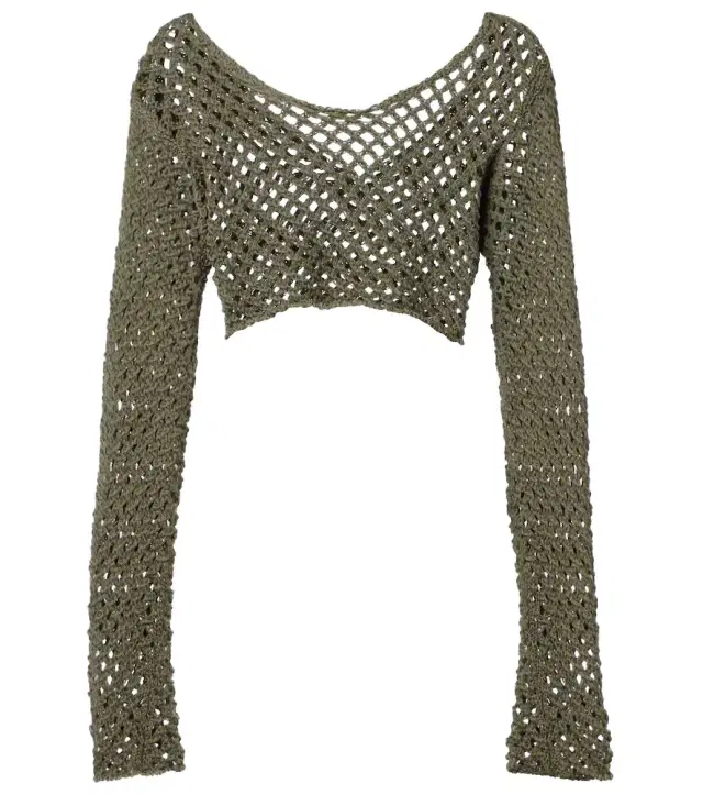Bananhot Magen crochet cotton-blend crop top