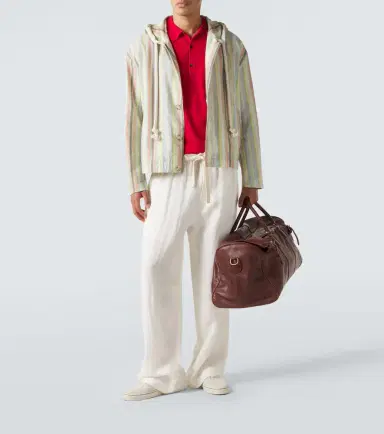 Commas Striped hooded hemp and cotton jacket | Thumbnail 2 Commas Striped hooded hemp and cotton jacket | Thumbnail 2