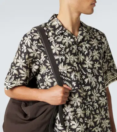 Commas Printed cotton and silk bowling shirt | Thumbnail 3