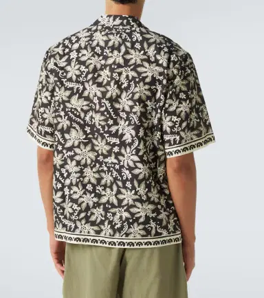 Commas Printed cotton and silk bowling shirt | Thumbnail 4