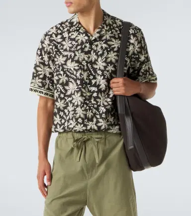 Commas Printed cotton and silk bowling shirt | Thumbnail 5