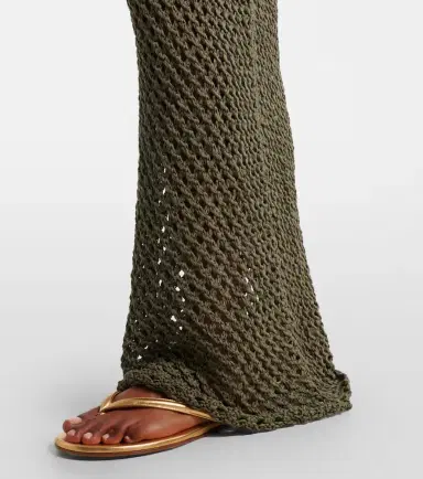 Bananhot Magen crochet cotton-blend maxi skirt | Thumbnail 6