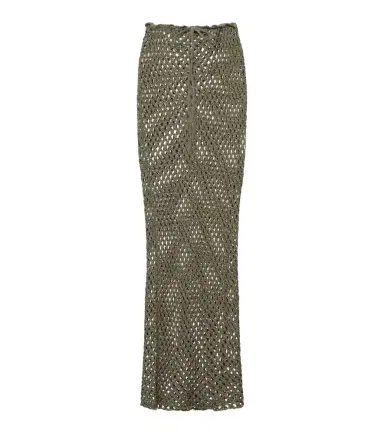 Bananhot Magen crochet cotton-blend maxi skirt | Thumbnail 1