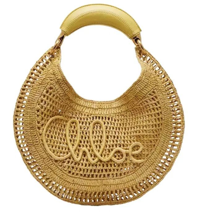 Chloe Chloé Summer Banana raffia shoulder bag