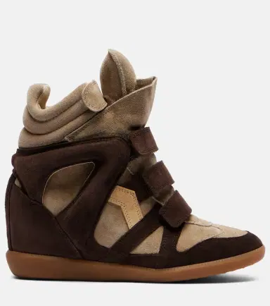 Isabel Marant Bekett leather and suede wedge sneakers | Thumbnail 2