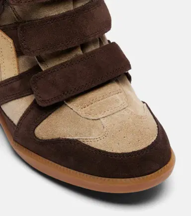 Isabel Marant Bekett leather and suede wedge sneakers | Thumbnail 4