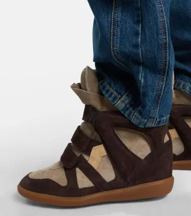 Isabel Marant Bekett leather and suede wedge sneakers | Thumbnail 6