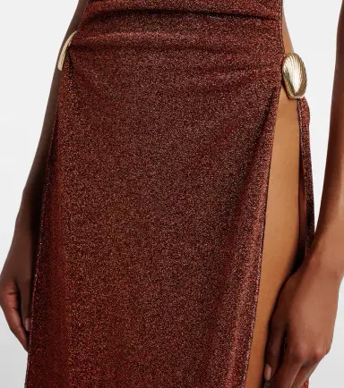 Oséree Oséree Lumière Shell open-back maxi dress | Thumbnail 2