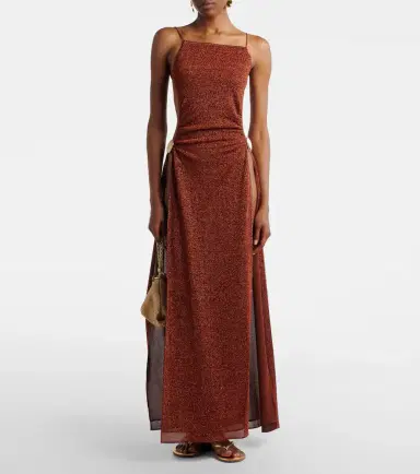 Oséree Oséree Lumière Shell open-back maxi dress | Thumbnail 4