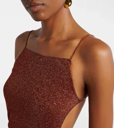 Oséree Oséree Lumière Shell open-back maxi dress | Thumbnail 6
