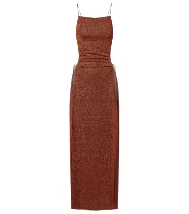 Oséree Oséree Lumière Shell open-back maxi dress | Thumbnail 1