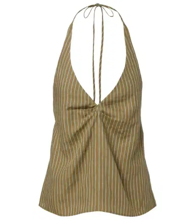 Staud Corso striped halterneck linen top | Thumbnail 1