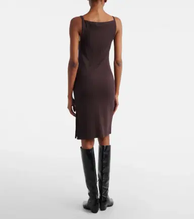 Courrèges Courrèges Ribbed-knit cotton jersey midi dress | Thumbnail 4