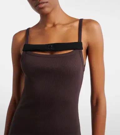 Courrèges Courrèges Ribbed-knit cotton jersey midi dress | Thumbnail 5