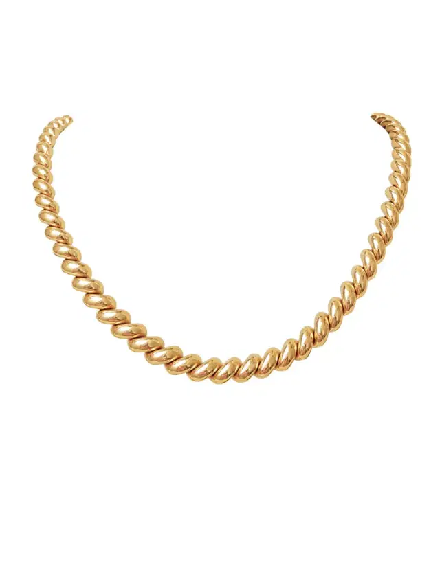 Wish Fine Jewelry 14K Gold Twist Chain Necklace