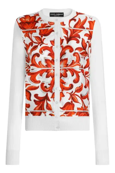 Dolce & Gabbana Maiolica Knit Cardigan | Thumbnail 1 Dolce & Gabbana Maiolica Knit Cardigan | Thumbnail 1