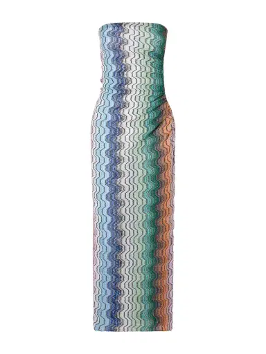 Missoni Strapless Striped Metallic Crochet-knit Coverup | Thumbnail 1