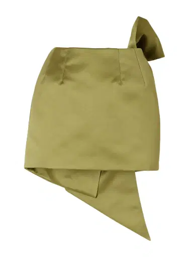 Oscar de la Renta Satin Draped Mini Skort | Thumbnail 1 Oscar de la Renta Satin Draped Mini Skort | Thumbnail 1
