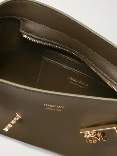 Ferragamo Hug Embellished Textured-leather Shoulder Bag | Thumbnail 6 Ferragamo Hug Embellished Textured-leather Shoulder Bag | Thumbnail 6
