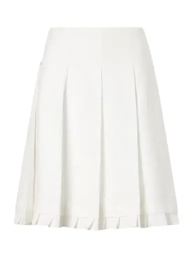 SHUSHU/TONG Pleated Linen Midi Skirt | Thumbnail 1
