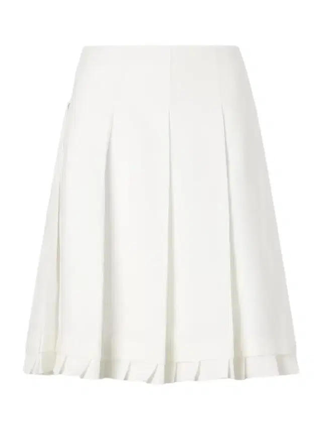 SHUSHU/TONG Pleated Linen Midi Skirt