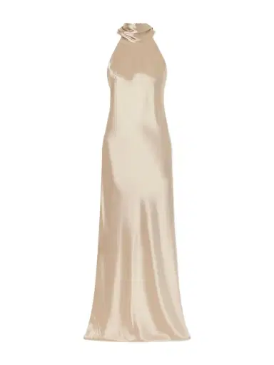 Galvan Sienna Satin Halterneck Gown | Thumbnail 1