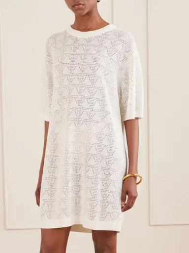 Loulou de Saison Armas Pointelle-knit Mini Dress | Thumbnail 3