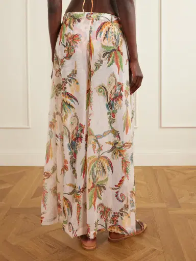 Etro Belted Tiered Paisley And Floral-print Satin Wide-leg Pants | Thumbnail 3 Etro Belted Tiered Paisley And Floral-print Satin Wide-leg Pants | Thumbnail 3