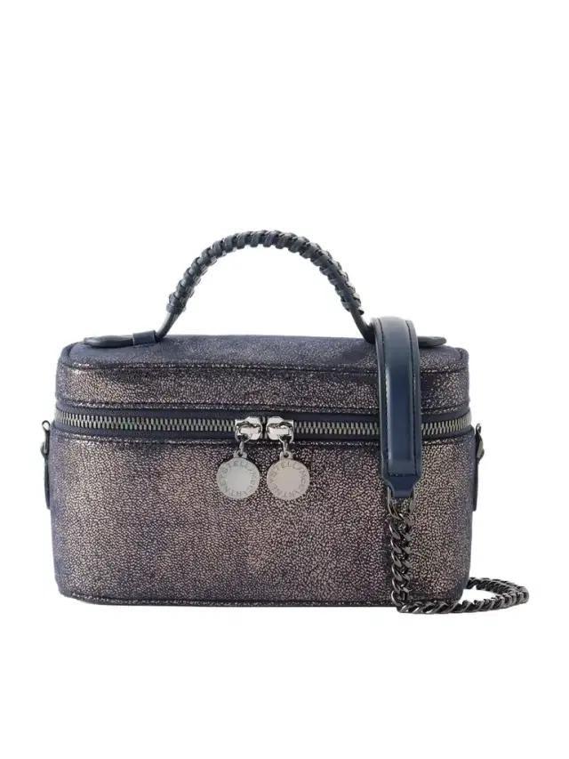 Stella McCartney Falabella Vanity Metallic Vegetarian Suede Shoulder Bag