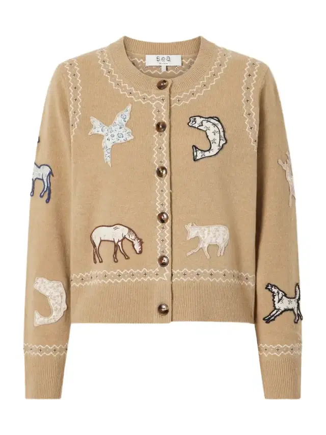 Winslow Appliquéd Wool Cardigan