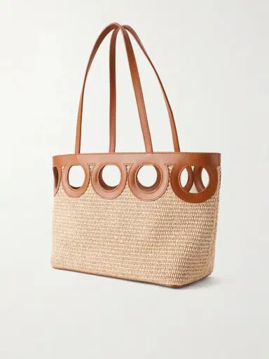 Ferragamo Tt Gancio Small Leather-trimmed Raffia Tote Bag | Thumbnail 4 Ferragamo Tt Gancio Small Leather-trimmed Raffia Tote Bag | Thumbnail 4