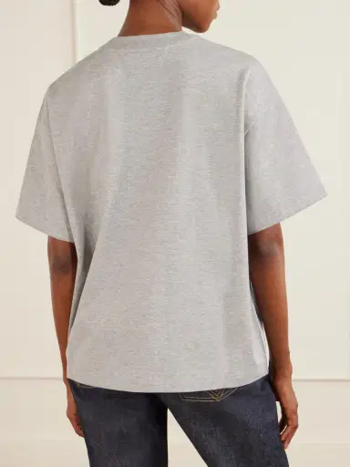 Bottega Veneta Leather-trimmed Cotton-jersey T-shirt | Thumbnail 4