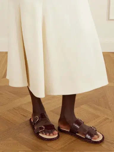 Gabriela Hearst Sage Croc-effect Leather Flats | Thumbnail 2