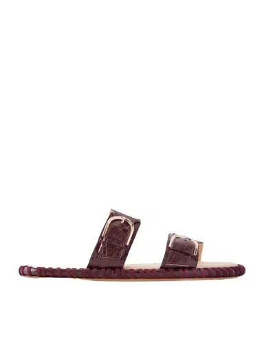 Gabriela Hearst Sage Croc-effect Leather Flats | Thumbnail 1