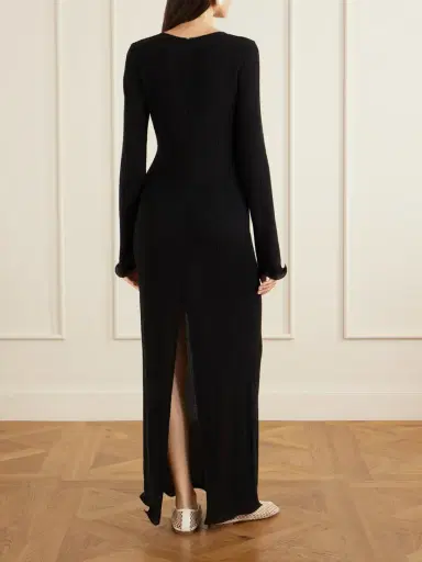 Magda Butrym Gathered Satin Maxi Dress | Thumbnail 3 Magda Butrym Gathered Satin Maxi Dress | Thumbnail 3