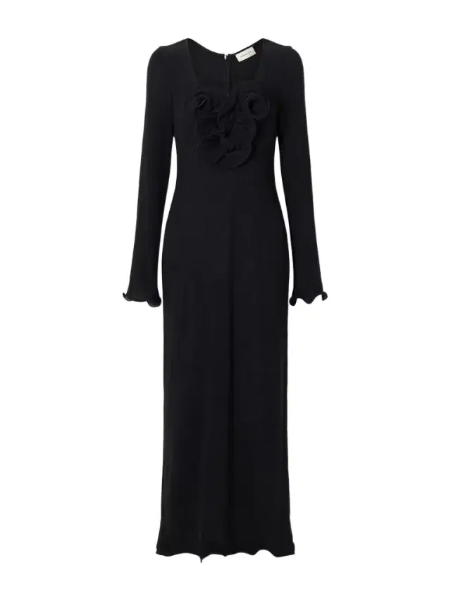 Gathered Satin Maxi Dress