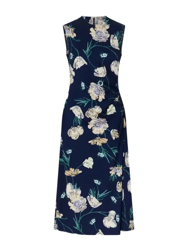 Erdem Floral Printed Ponte Midi Dress