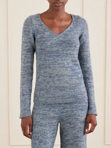 The Elder Statesman V-neck Cashmere And Silk-blend Sweater | Thumbnail 3 The Elder Statesman V-neck Cashmere And Silk-blend Sweater | Thumbnail 3