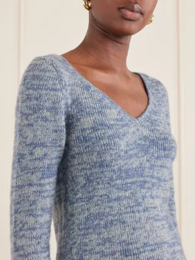 The Elder Statesman V-neck Cashmere And Silk-blend Sweater | Thumbnail 5 The Elder Statesman V-neck Cashmere And Silk-blend Sweater | Thumbnail 5