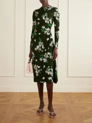 Erdem Gathered Floral-print Jersey Midi Dress | Thumbnail 2 Erdem Gathered Floral-print Jersey Midi Dress | Thumbnail 2