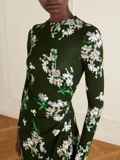 Erdem Gathered Floral-print Jersey Midi Dress | Thumbnail 4 Erdem Gathered Floral-print Jersey Midi Dress | Thumbnail 4