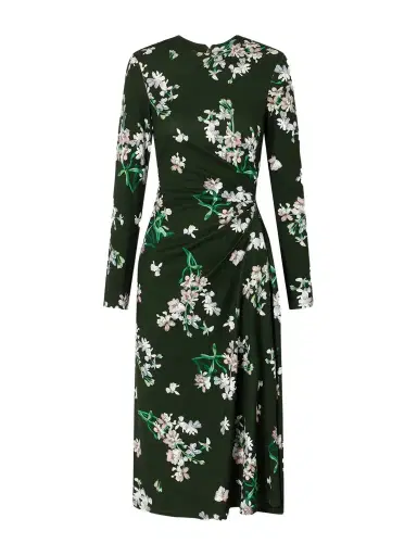 Erdem Gathered Floral-print Jersey Midi Dress | Thumbnail 1 Erdem Gathered Floral-print Jersey Midi Dress | Thumbnail 1